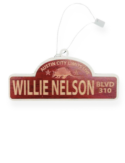 ACL Live Willie Nelson Blvd Wooden Ornament - ORNAMENTS