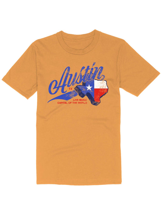 Austin Texas Music Capital Retro T-Shirt - S/S