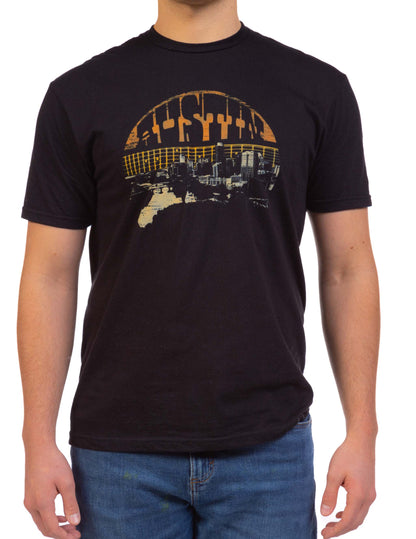 Austin Texas Sunset T-Shirt - BLACK / SM - S/S