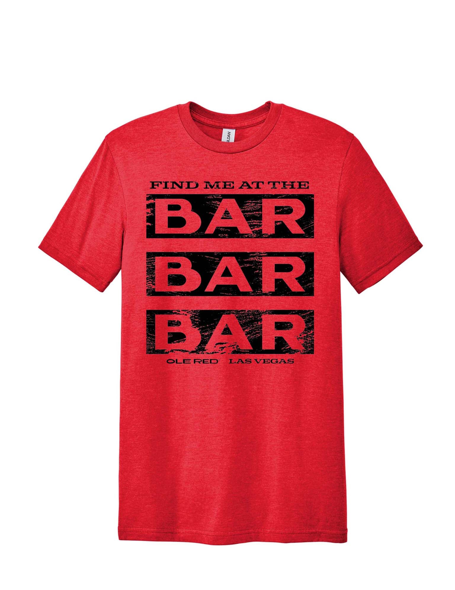Ole Red Vegas Find Me At The Bar Red T-Shirt