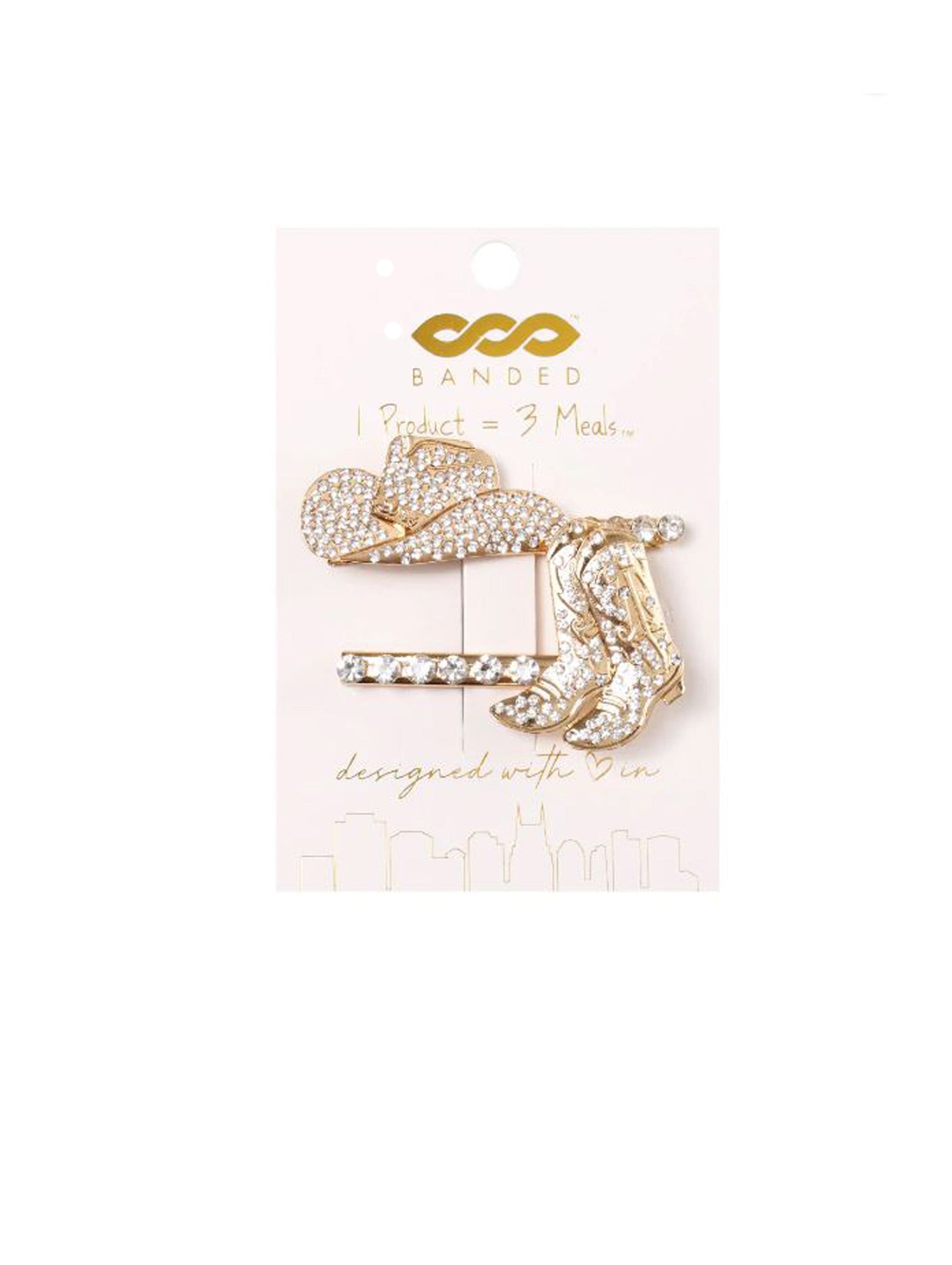 Boot Scootin’ 2 Piece Hair Accessories Set by Banded - HEAD ACCESSORIES