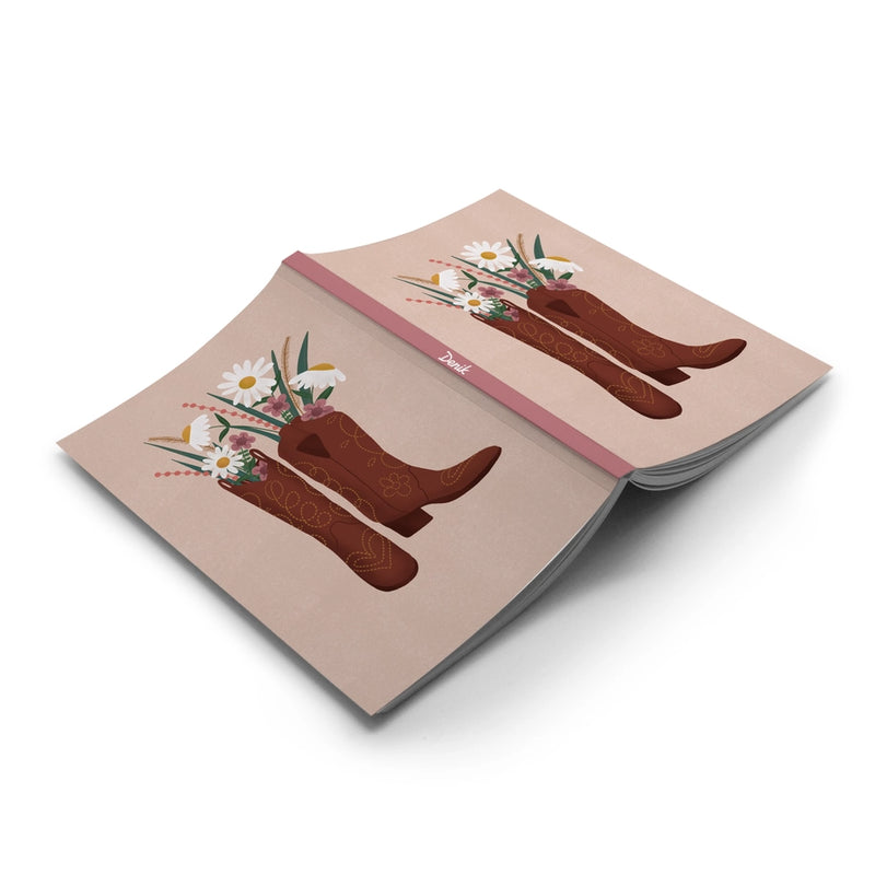 Boots and Flowers Notebook - SOUVENIRS
