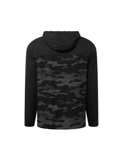 Category 10 Black Camo Zip-Up Tech Hoodie by TravisMathew - FLEECE
