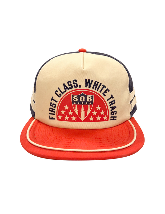 Category 10 First Class White Trash Hat - HATS