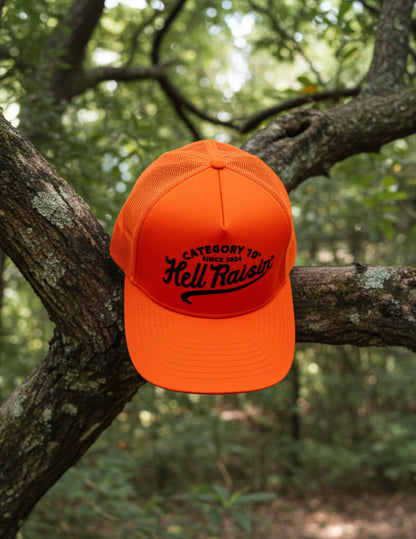 Category 10 Hell Raisin’ Safety Orange Hat - HATS
