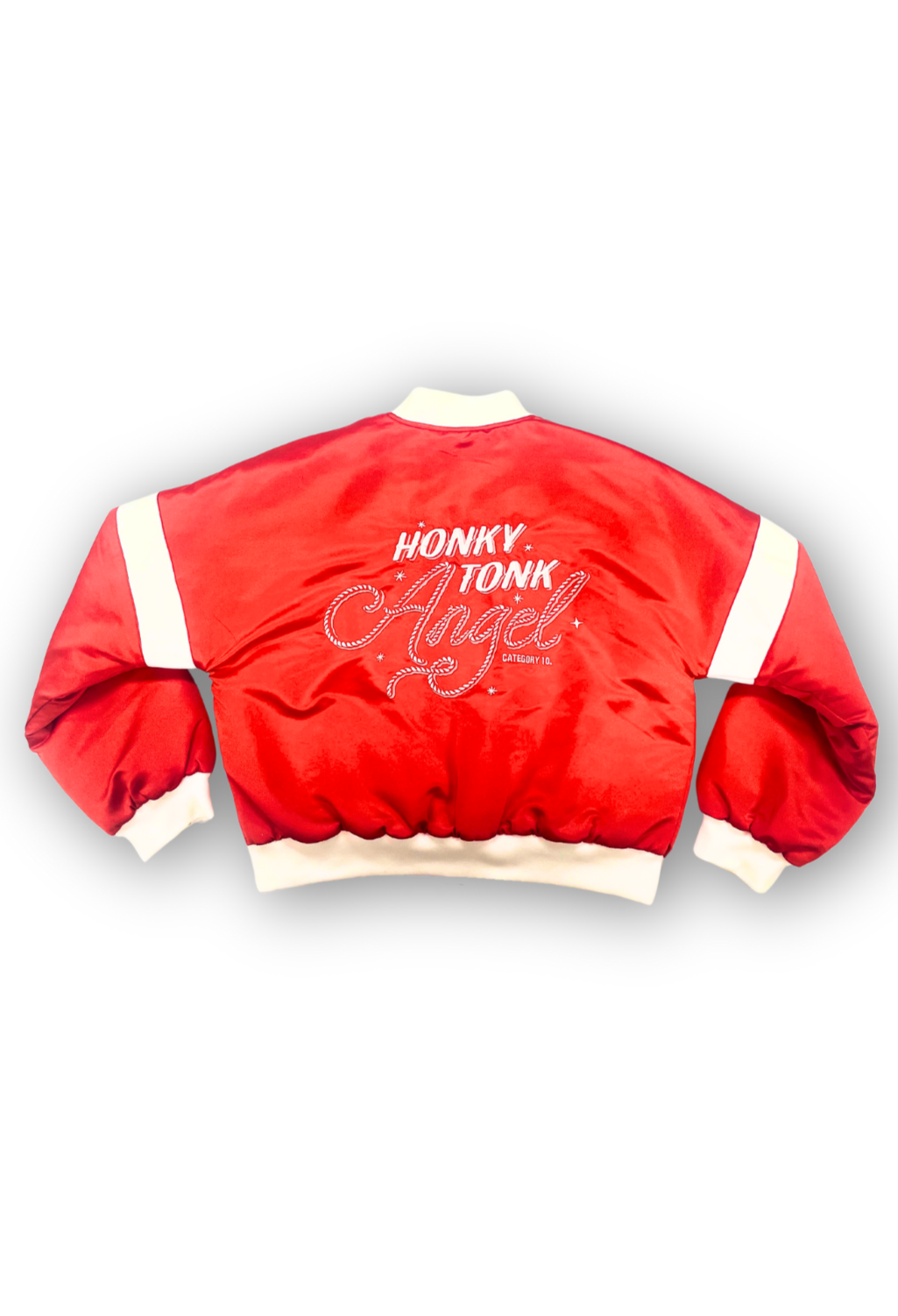 Category 10 Honky Tonk Angel Red Satin Jacket - OUTERWEAR
