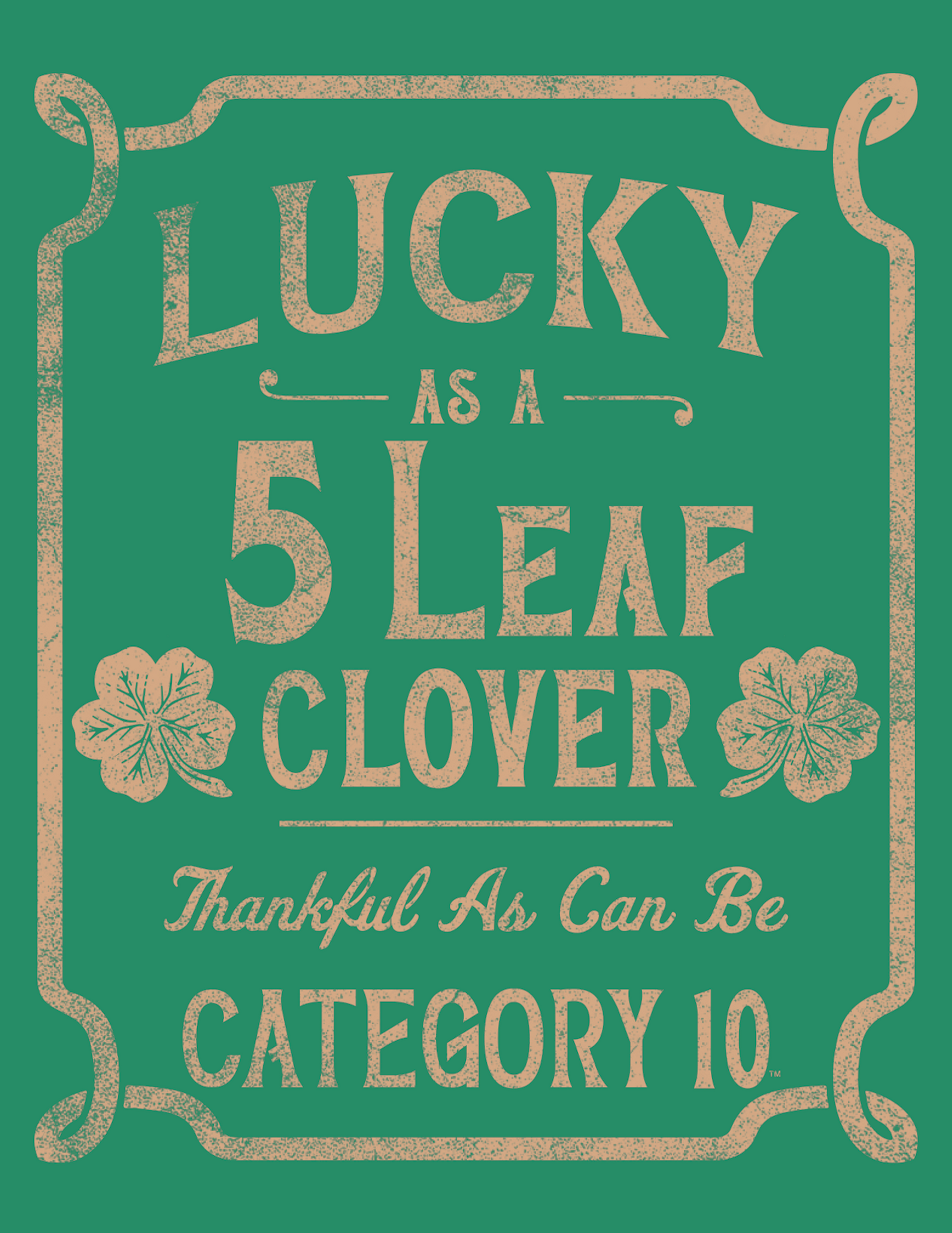 Category 10 Lucky Five Leaf Clover T-Shirt - S/S
