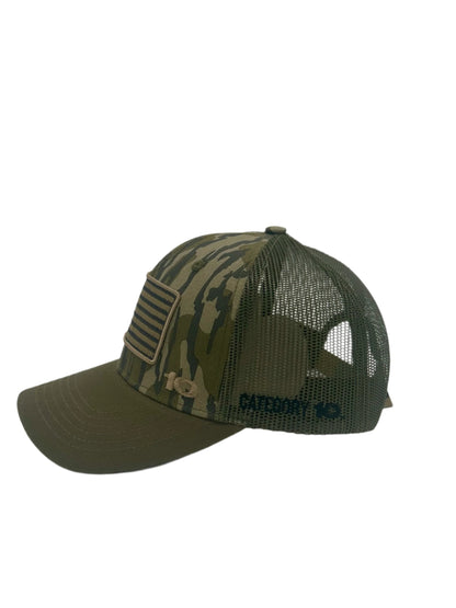 Category 10 Mossy Oak American Flag Hat - HATS