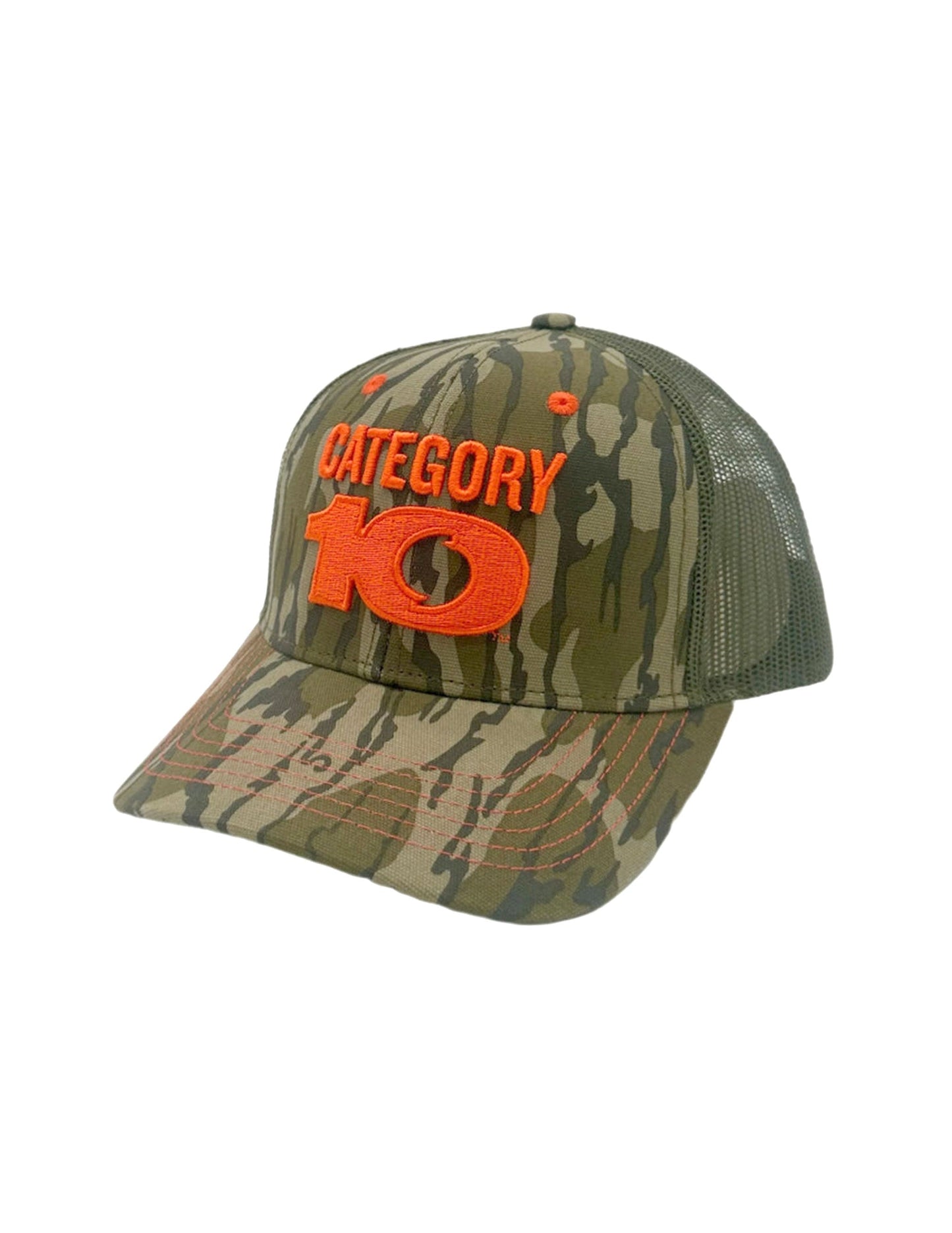 Category 10 Mossy Oak Safety Orange Logo Hat - HATS