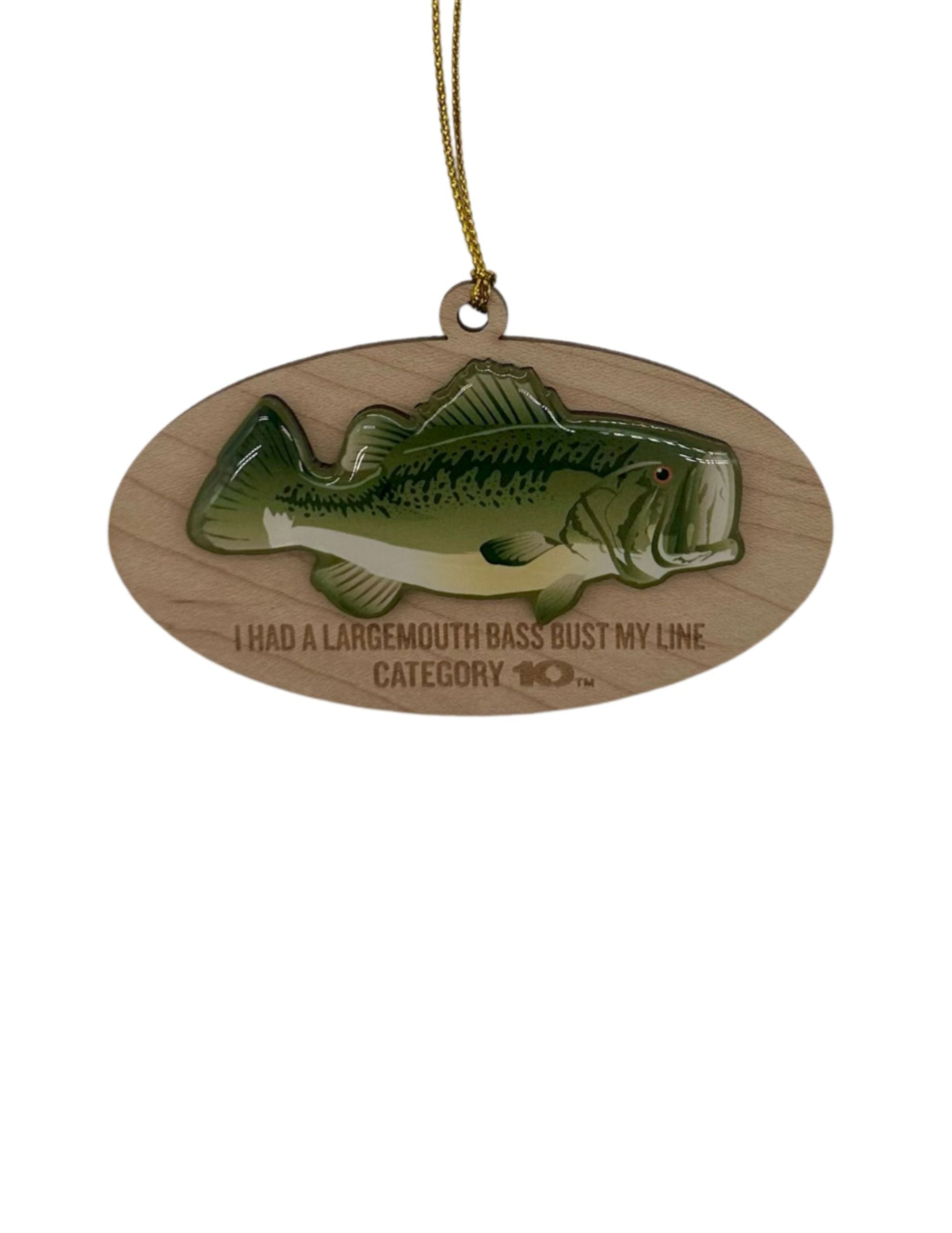 Category 10 Mounted Bass Ornament - ORNAMENTS