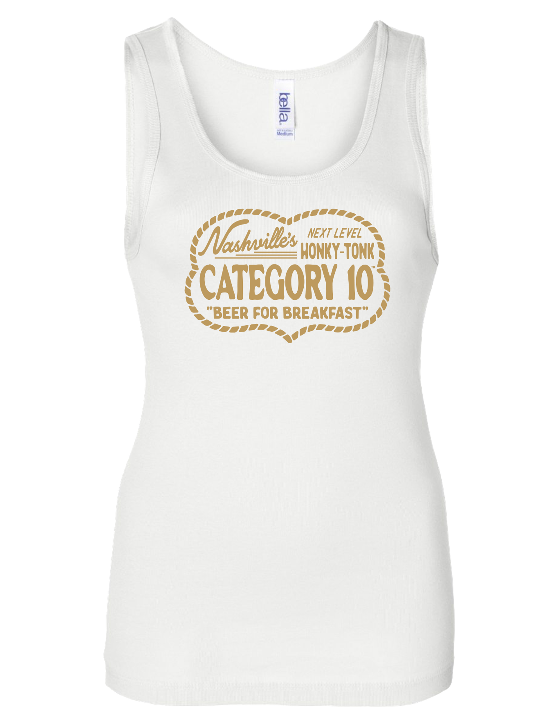 Category 10 Nashville Beer For Breakfast Ribbed Women’s Tank - TANKS