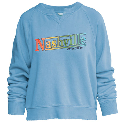 Category 10 Nashville Gradient Women’s Crew - FLEECE