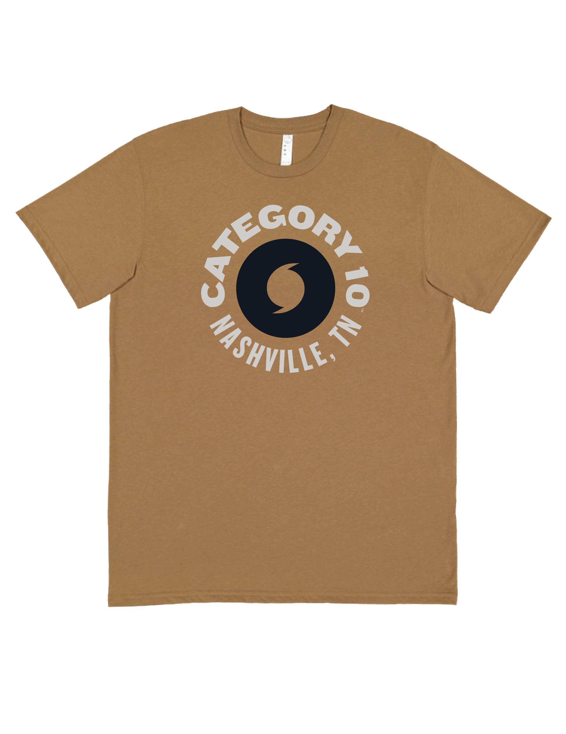 Category 10 Nashville Logo T-Shirt - BROWN / SM - S/S