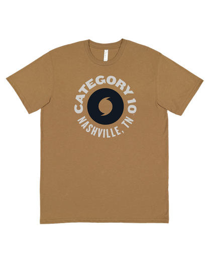Category 10 Nashville Logo T-Shirt - BROWN / SM - S/S