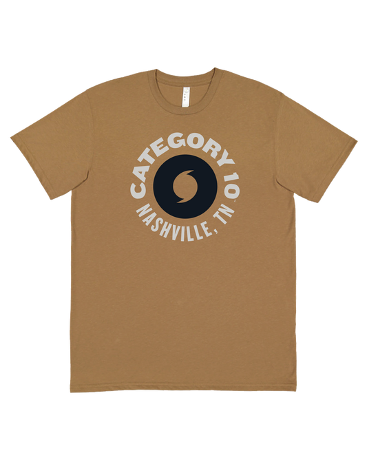 Category 10 Nashville Logo T-Shirt - BROWN / SM - S/S