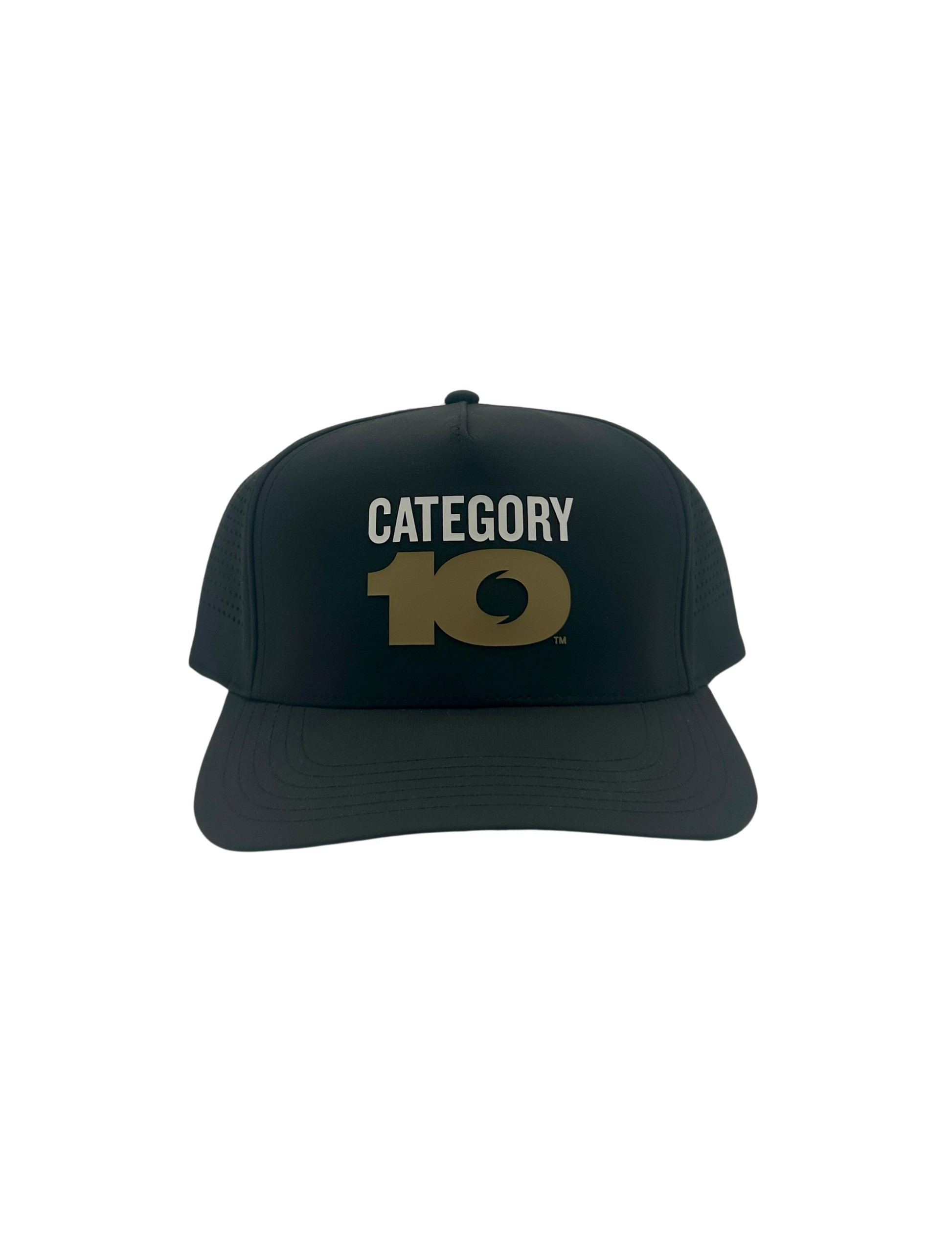 Category 10 Performance Black Logo Hat - HATS