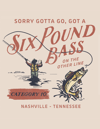 Category 10 Six Pound Bass Long Sleeve T-Shirt - L/S