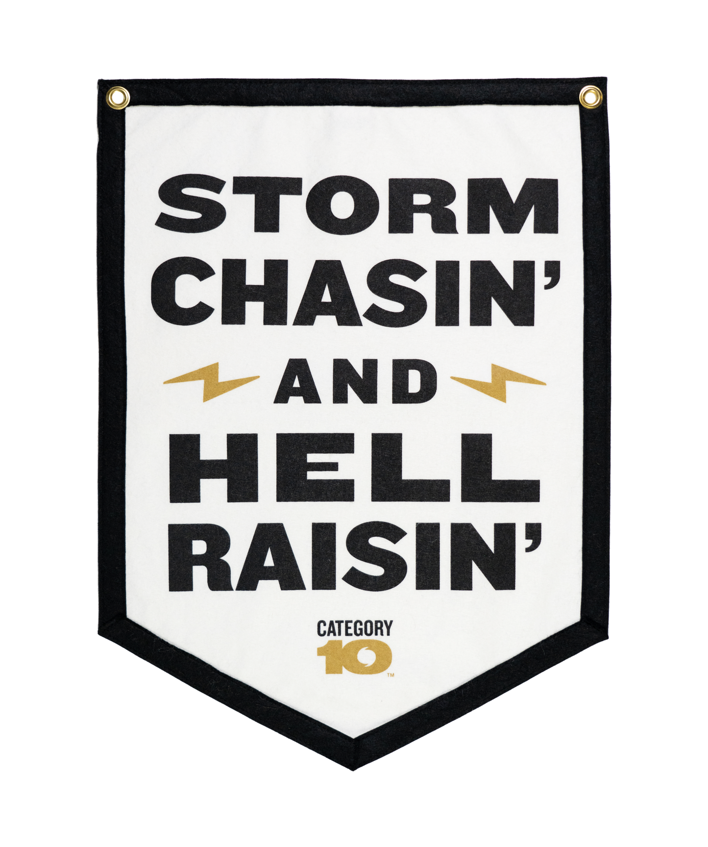 Category 10 Storm Chasin Felt Oxford Pendant Banner - DECOR