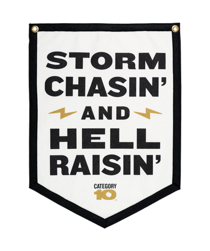 Category 10 Storm Chasin Felt Oxford Pendant Banner - DECOR