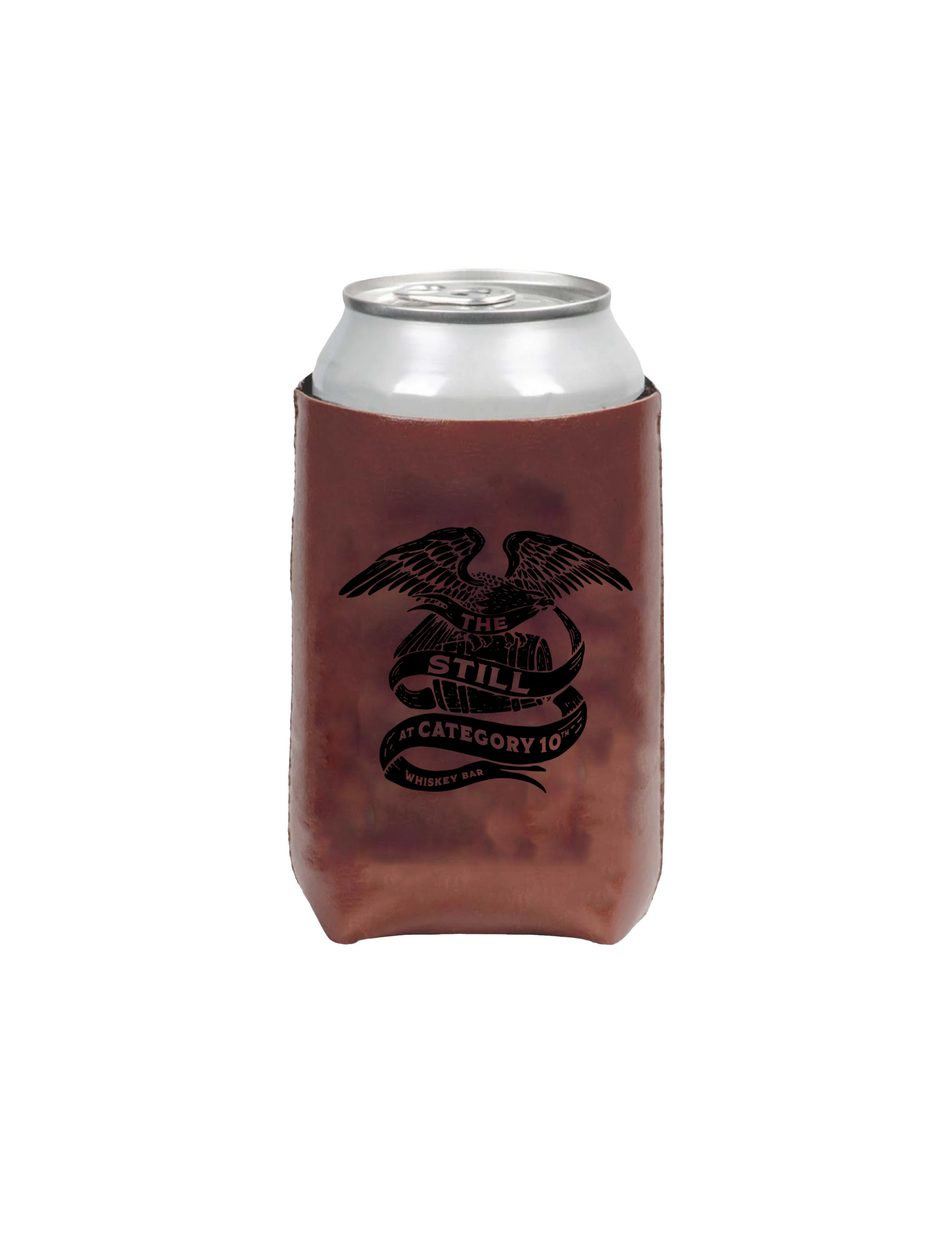 Category 10 The Still Faux Leather Can Cooler - DRINKWARE