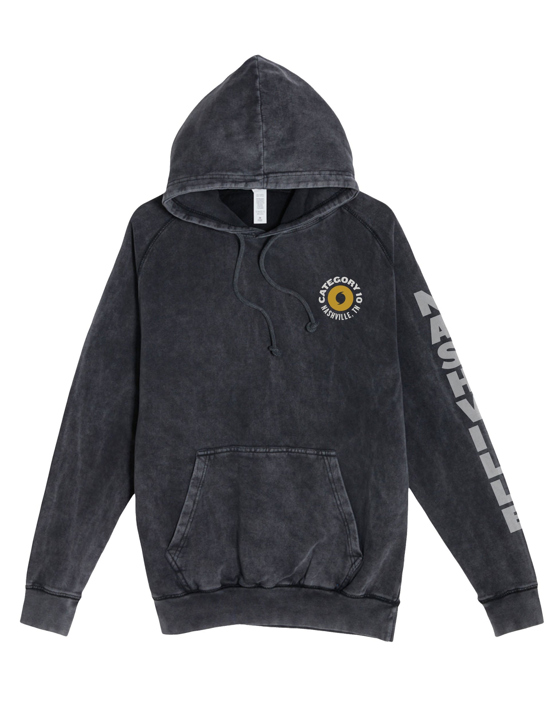 Category 10 Vintage Wash Logo Hoodie - FLEECE