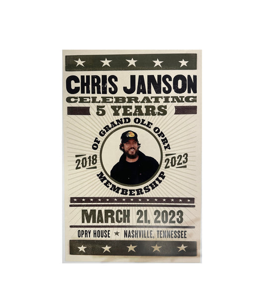 Chris Janson 5th Anniversary Poster - POSTERS