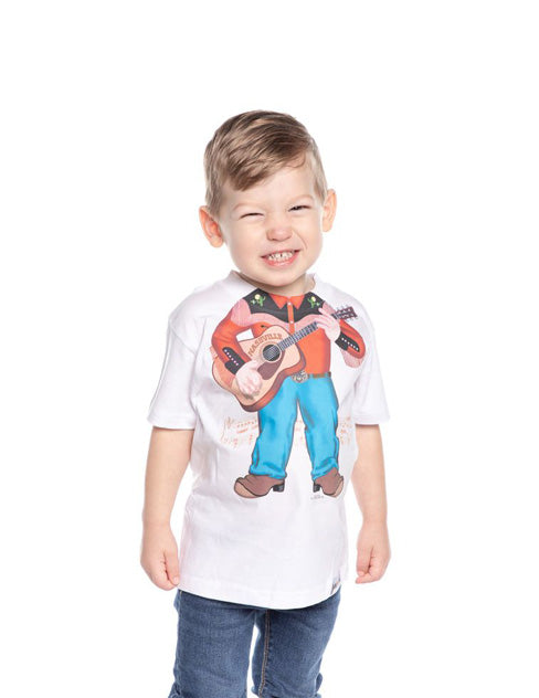Country Singer Novelty Toddler T-Shirt - WHITE / 2T - KIDS APPAREL