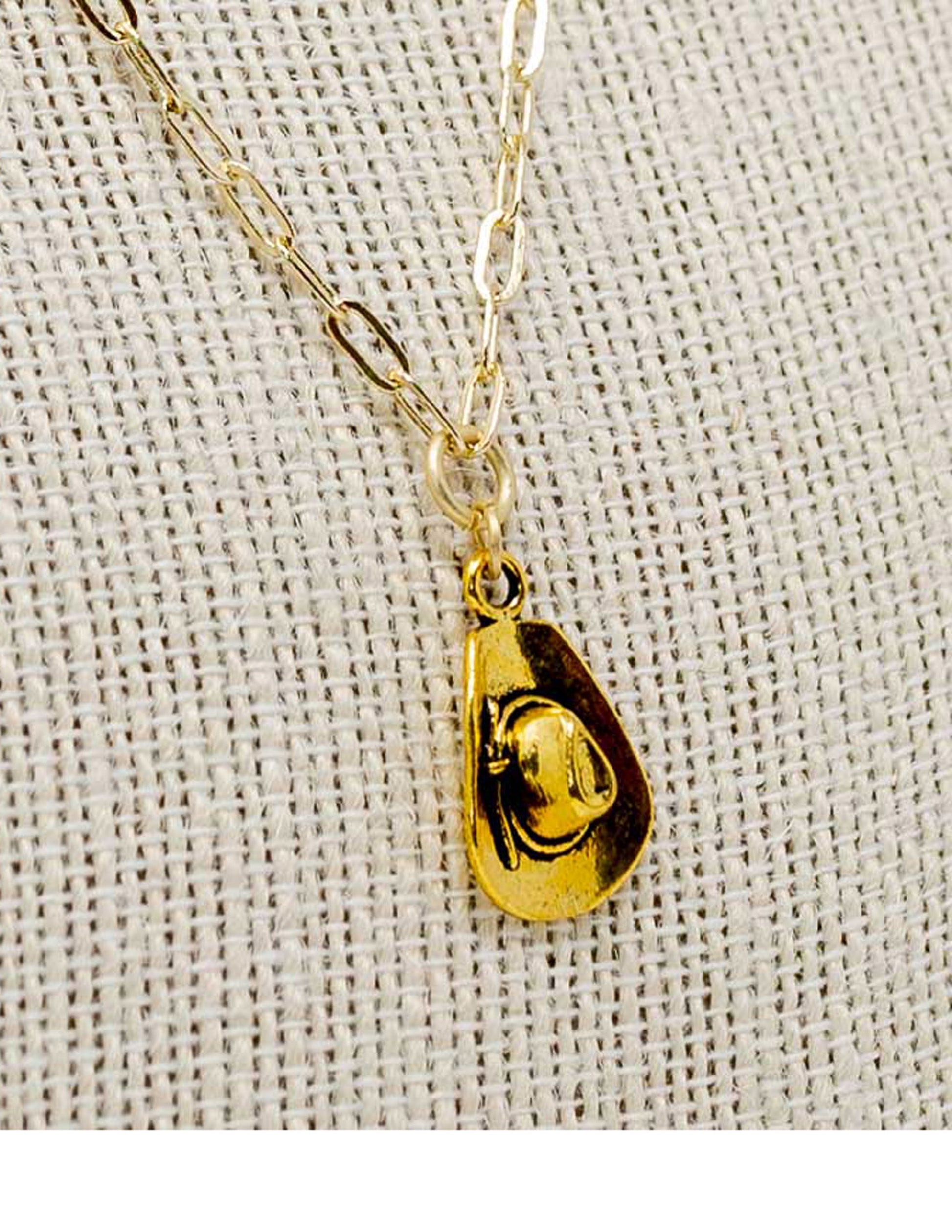 Cowboy Hat Necklace - JEWELRY