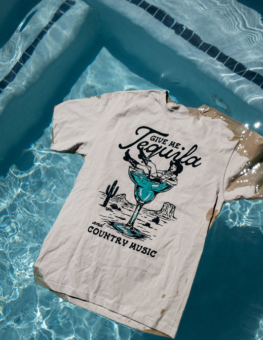 Cowboys + Cocktails Cowgirl on the Rocks T-Shirt - CREWS