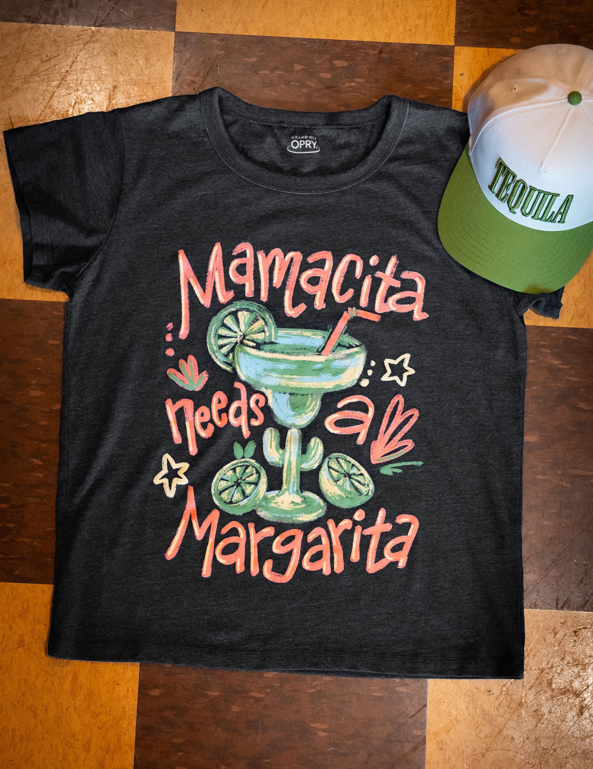 Cowboys + Cocktails Mamacita Needs A Margarita Tee - CREWS