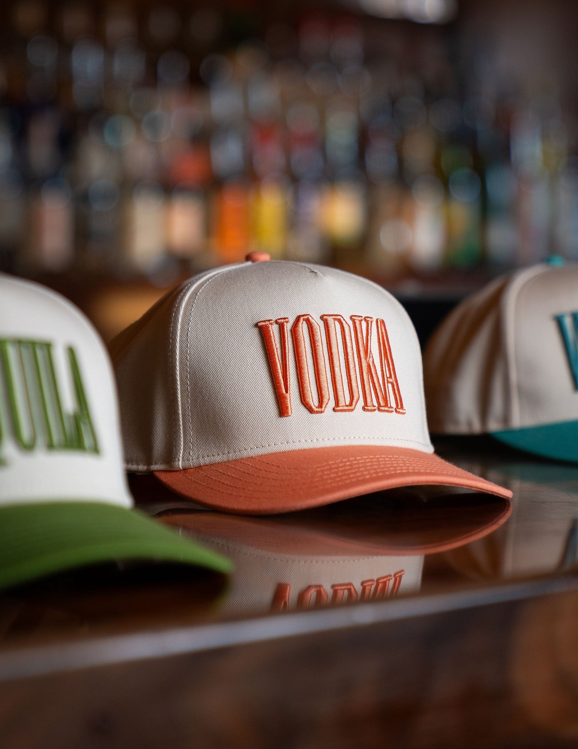 Cowboys + Cocktails Top Shelf Vodka Trucker Hat - BASEBALL