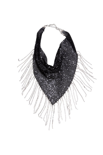 Crystal Bandana Scarf - BLACK / NONE - BANDANA