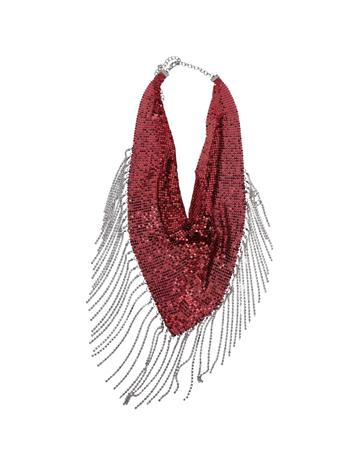 Crystal Bandana Scarf - RED / NONE - BANDANA