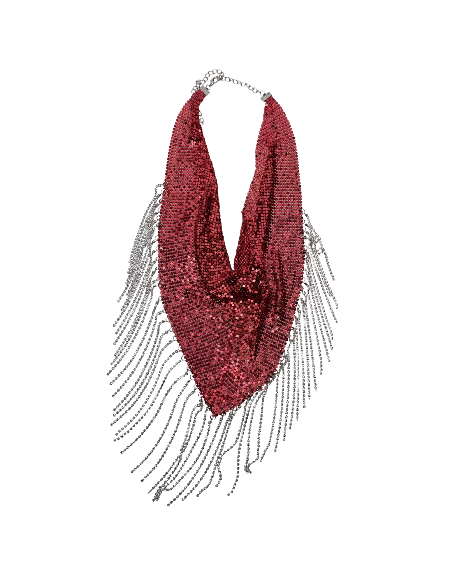 Crystal Bandana Scarf - RED / NONE - BANDANA