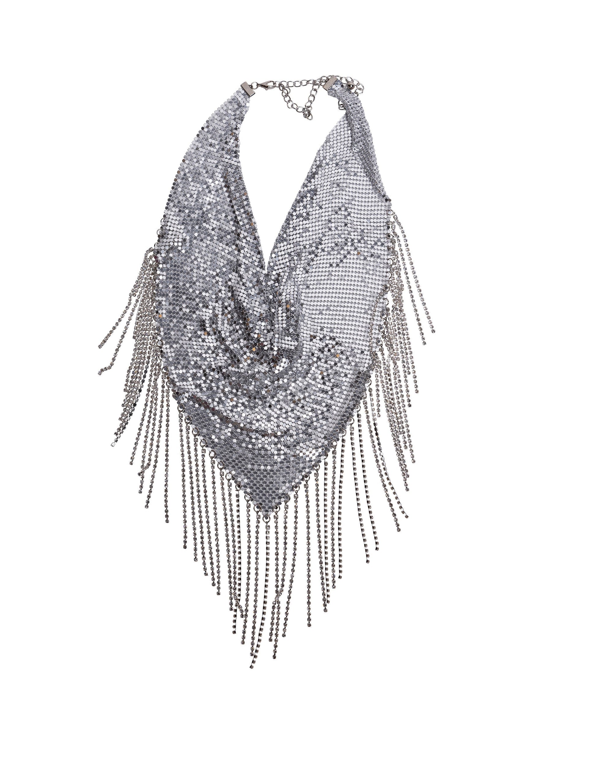Crystal Bandana Scarf - SILVER / NONE - BANDANA