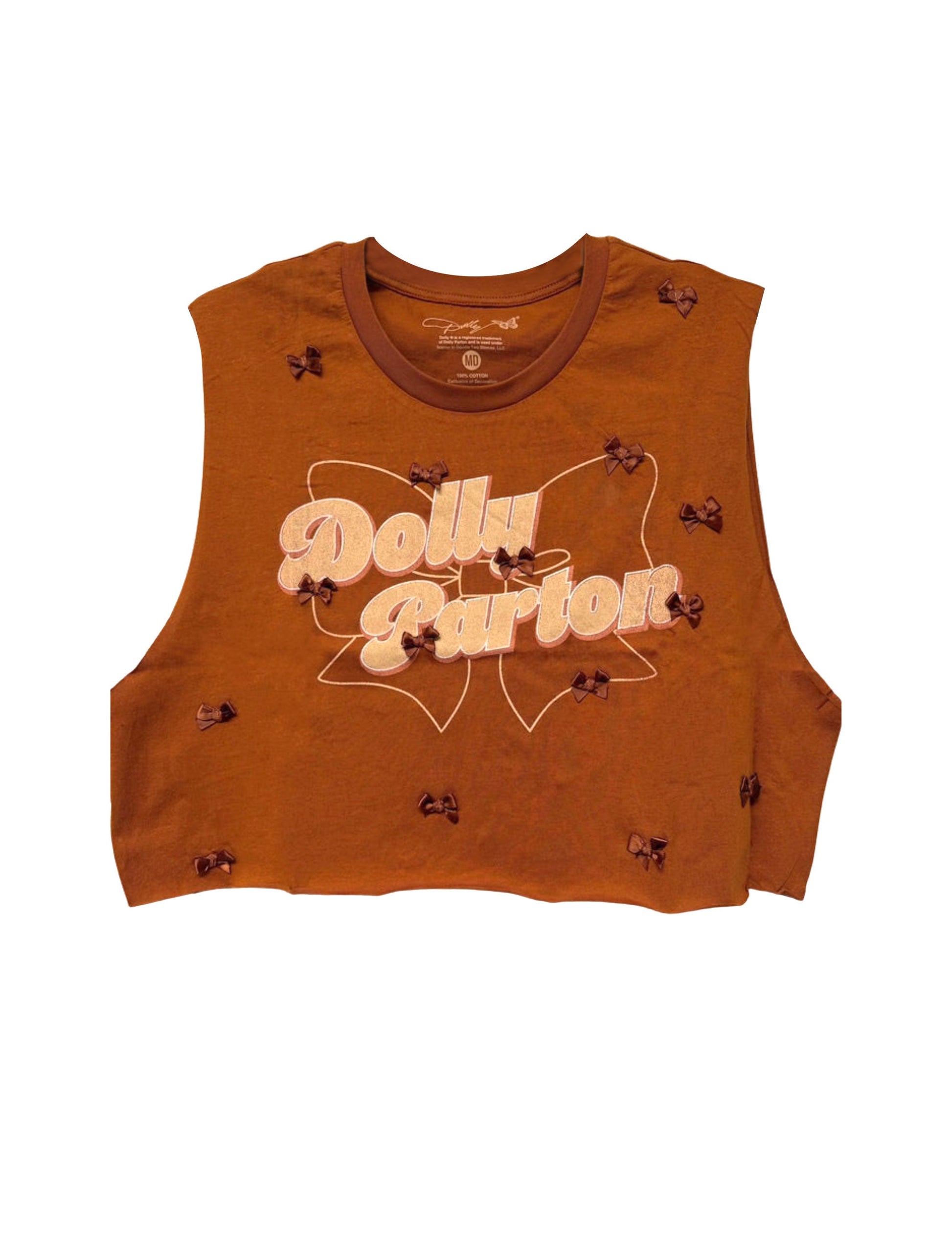 Dolly Parton Mini Ribbon Bow Tank - CROPS