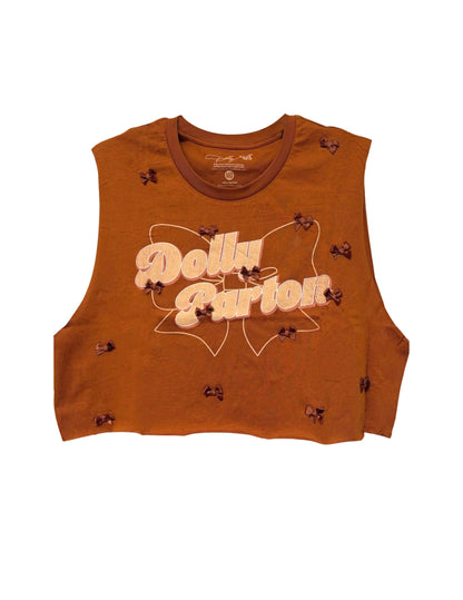 Dolly Parton Mini Ribbon Bow Tank - CROPS