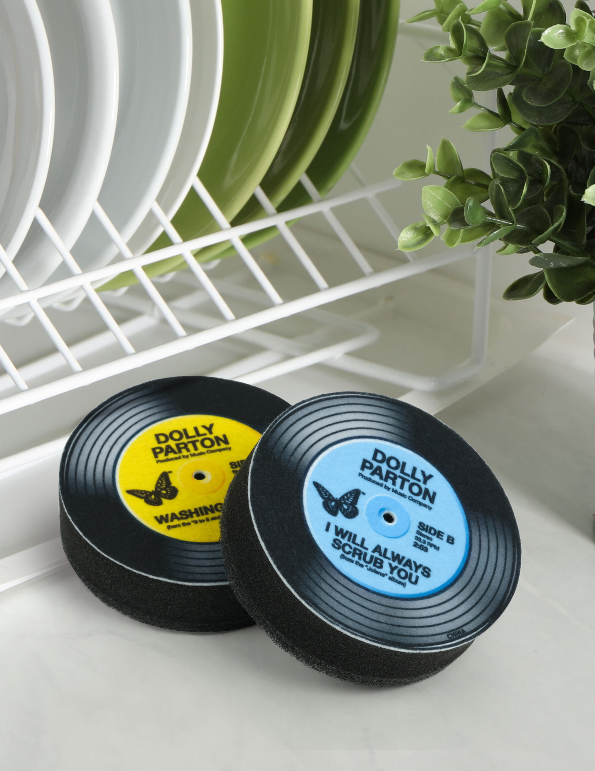 Dolly Parton Record Kitchen Sponges Set of 2 - MISC KITCHEN