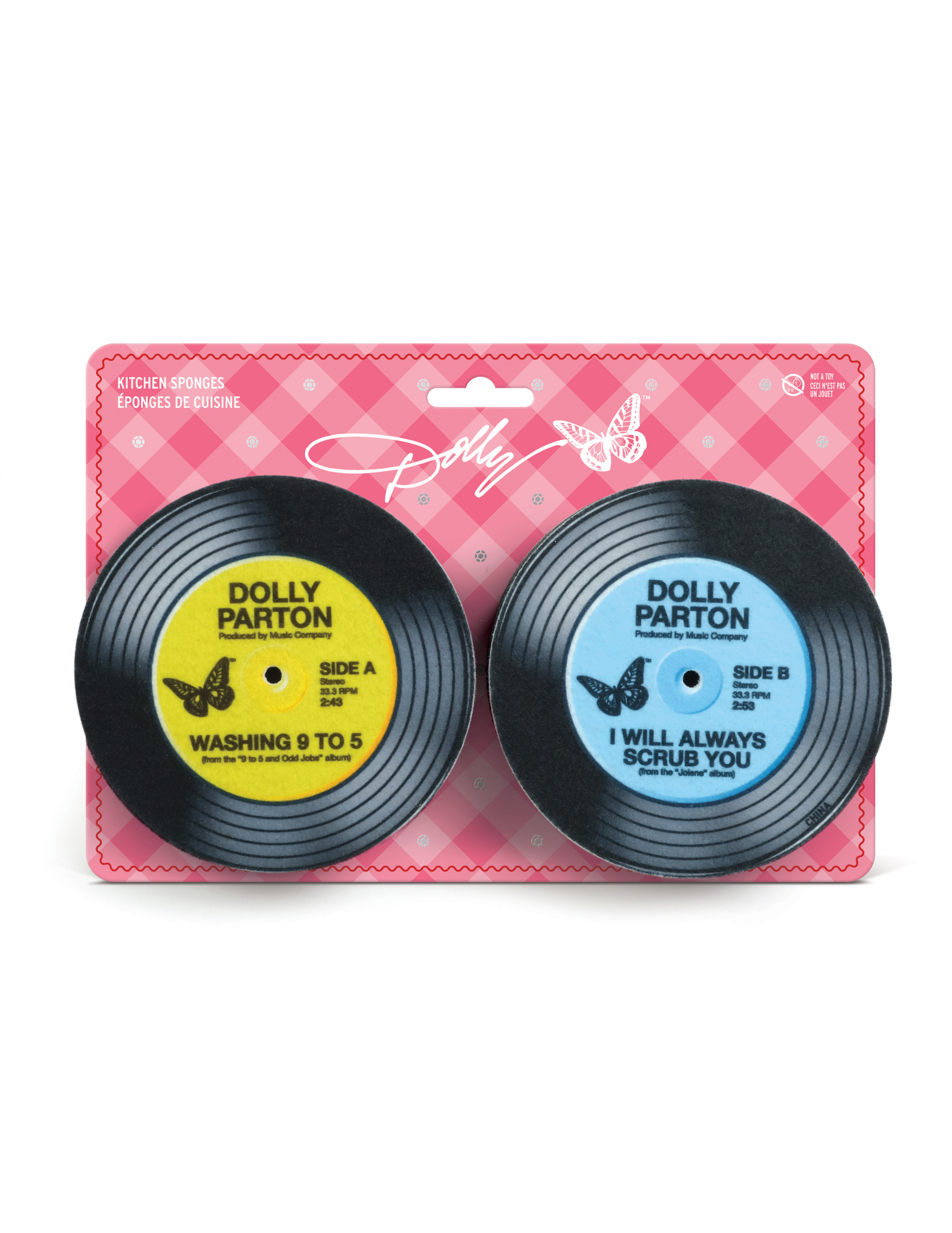 Dolly Parton Record Kitchen Sponges Set of 2 - MISC KITCHEN