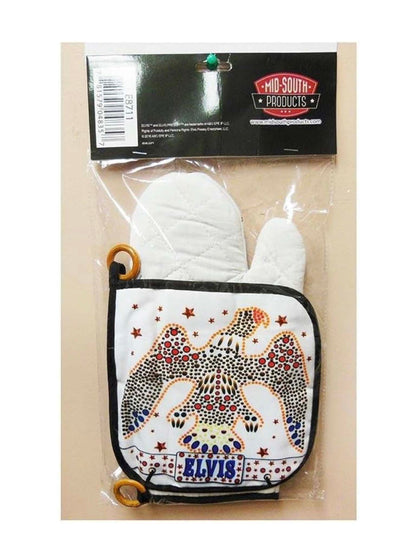 Elvis White Jumpsuit Oven Mitt Set - KITCHEN