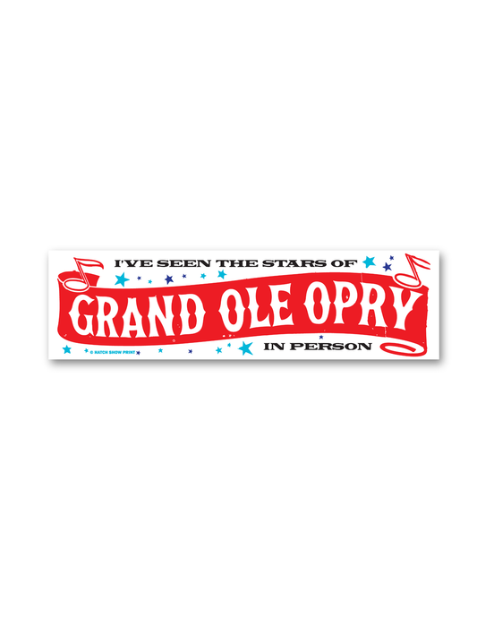 Grand Ole Opry x Hatch Seeing Stars Bumper Sticker - STICKERS/DECALS