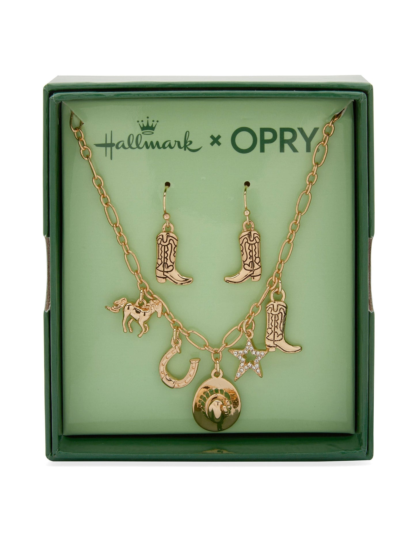 Hallmark x Opry Boot Charm Earring Necklace Set - NECKLACE