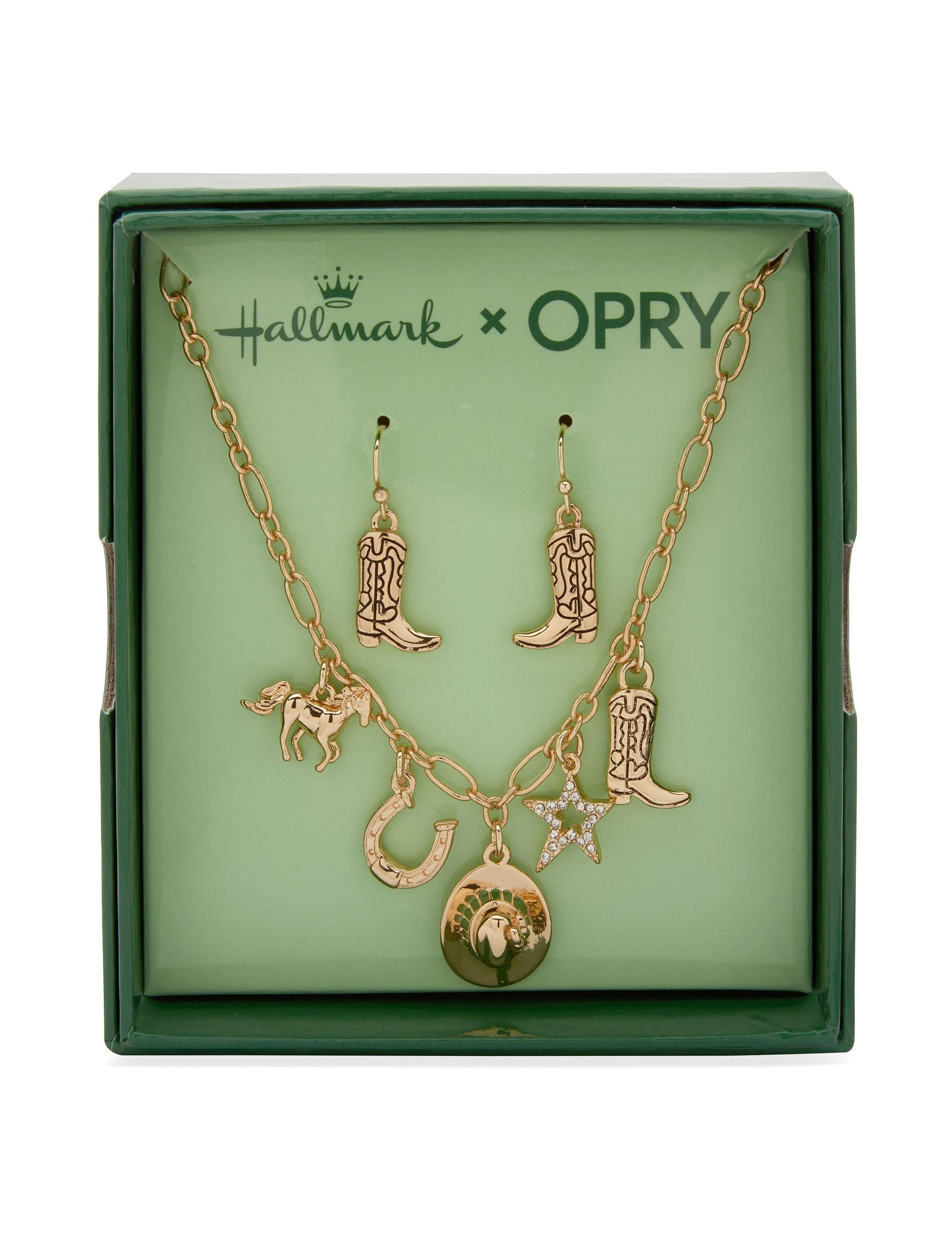 Hallmark x Opry Boot Charm Earring Necklace Set - NECKLACE