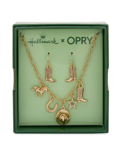 Hallmark x Opry Boot Charm Earring Necklace Set - NECKLACE