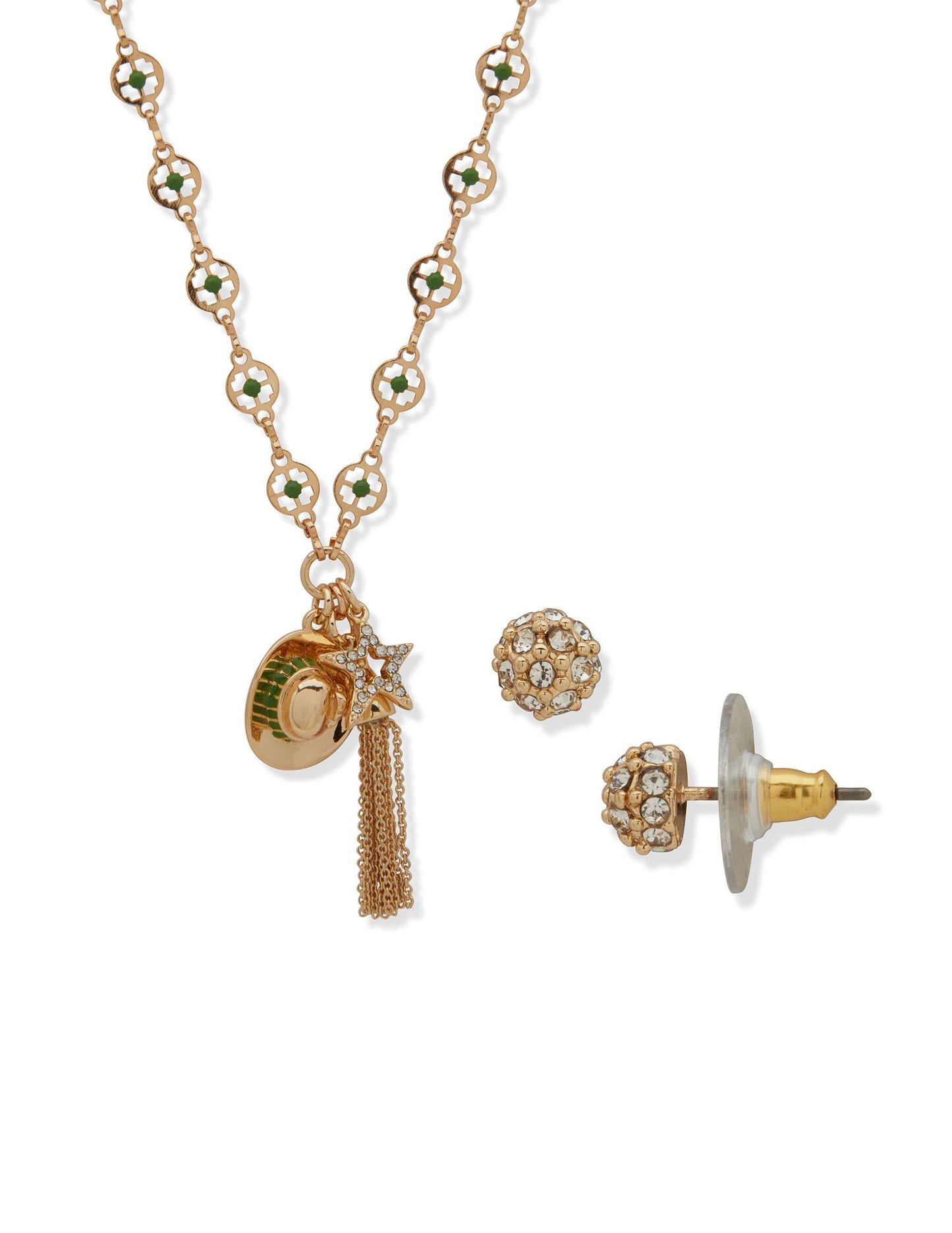 Hallmark x Opry Cowboy Hat Charm Earring Necklace Set - NECKLACE