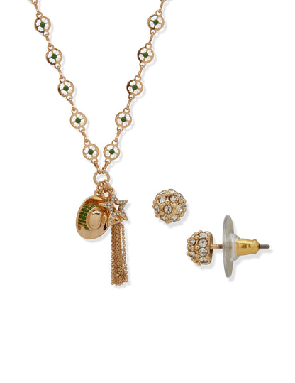 Hallmark x Opry Cowboy Hat Charm Earring Necklace Set - NECKLACE