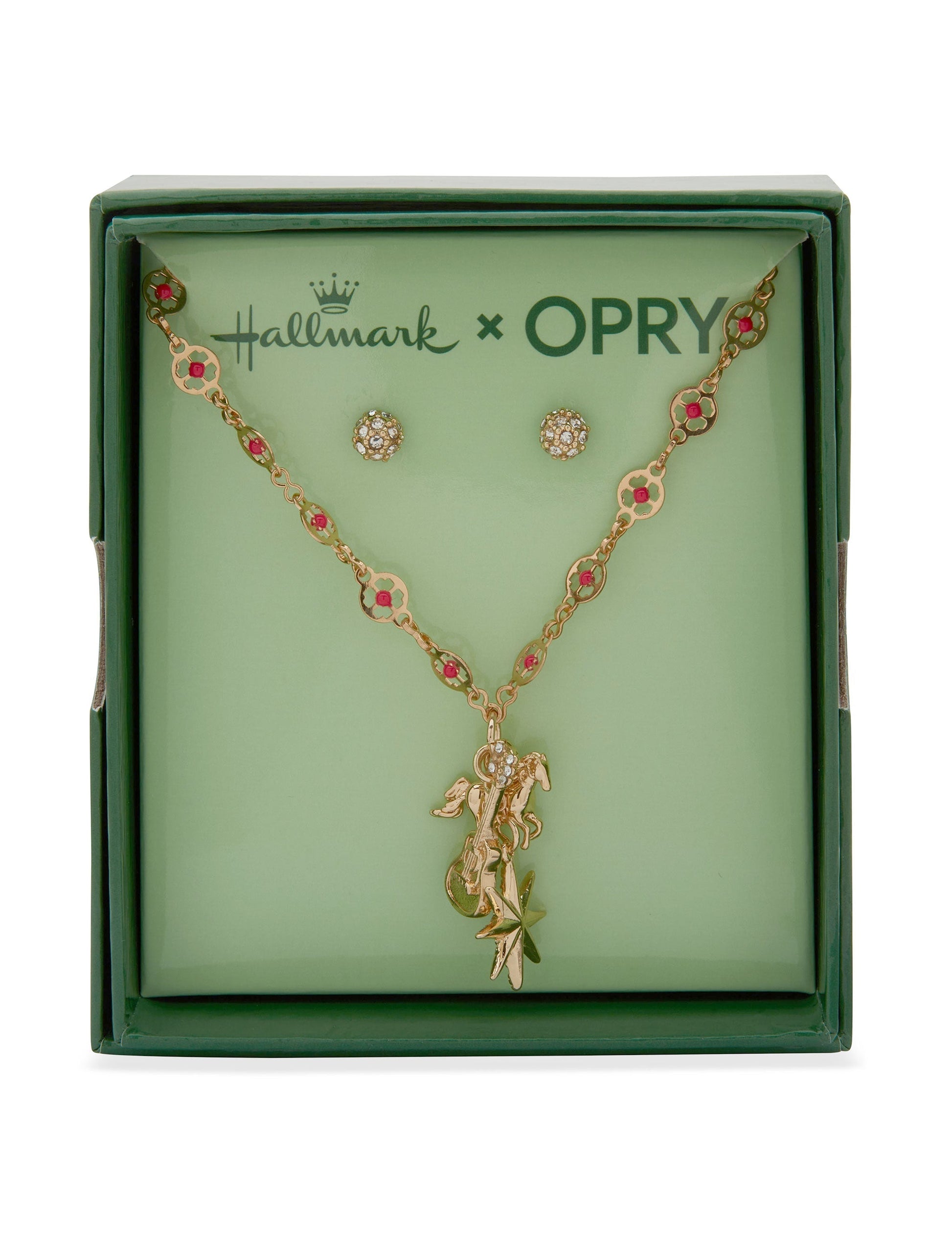 Hallmark x Opry Horse Charm Earring Necklace Set - NECKLACE