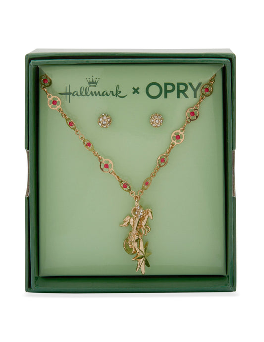 Hallmark x Opry Horse Charm Earring Necklace Set - NECKLACE