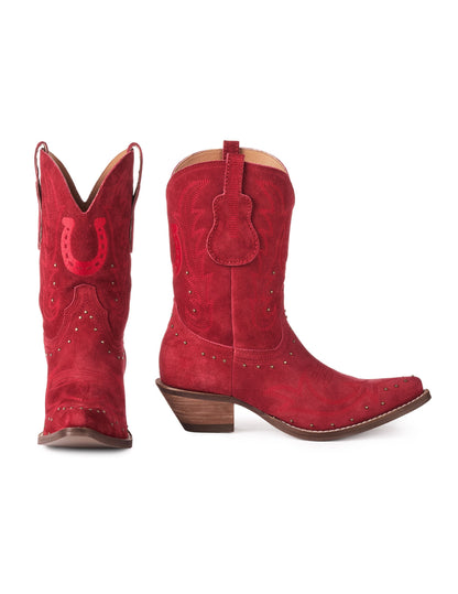 Hallmark x Opry Horseshoe Merlot Boots - BOOTS