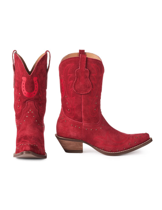 Hallmark x Opry Horseshoe Merlot Boots - BOOTS